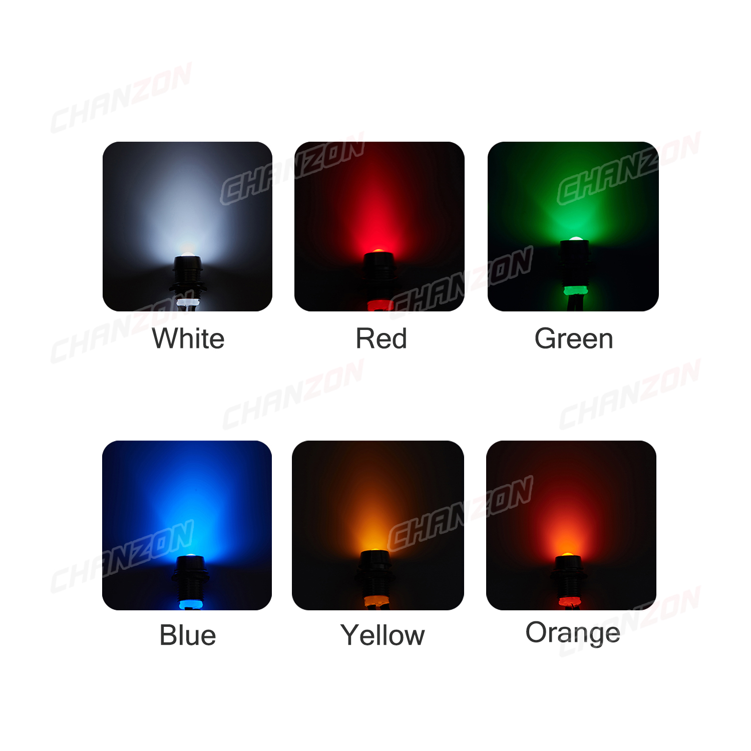12V LED 8mm Indicator White Re - огляд і ціна Signal Panel Orange